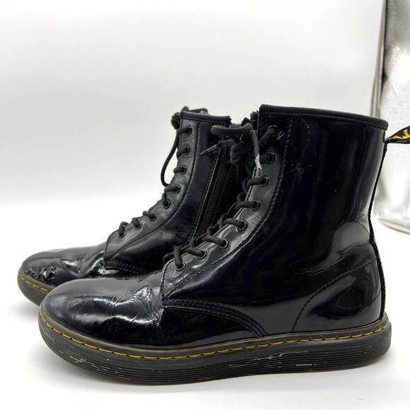 Dr. Martens Boot Womens Size 6 US Black Boots Combat Side-zip - Picture 1 of 11